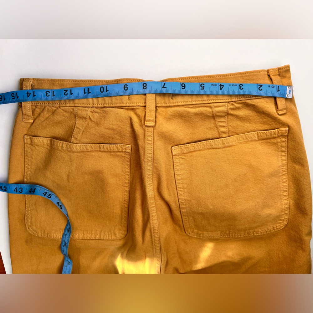Madewell NWOT High Waisted Wide leg denim Mustard Yellow - Picture 11 of 11